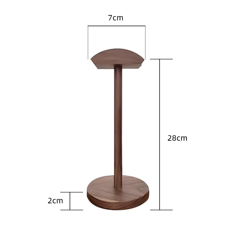 Wooden Headphone Stand with Metal Holder for Desktop wooden headphone stand with metal holder for desktop