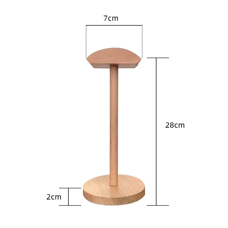 Wooden Headphone Stand with Metal Holder for Desktop wooden headphone stand with metal holder for desktop