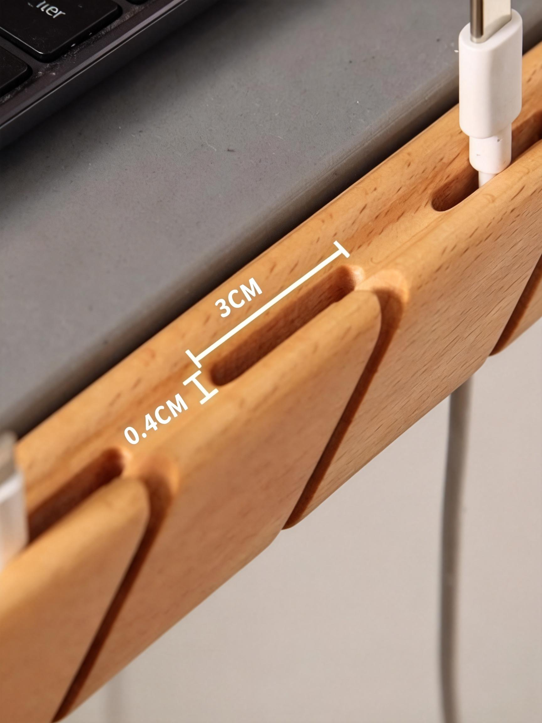 Wooden Cable Organiser for Charging and Data Cables wooden cable organiser for charging and data cables